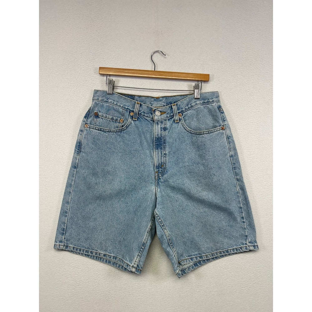 Vintage 90s Streetwear Levis Mens 34 Light Wash 550 Relaxed Fit Denim Shorts